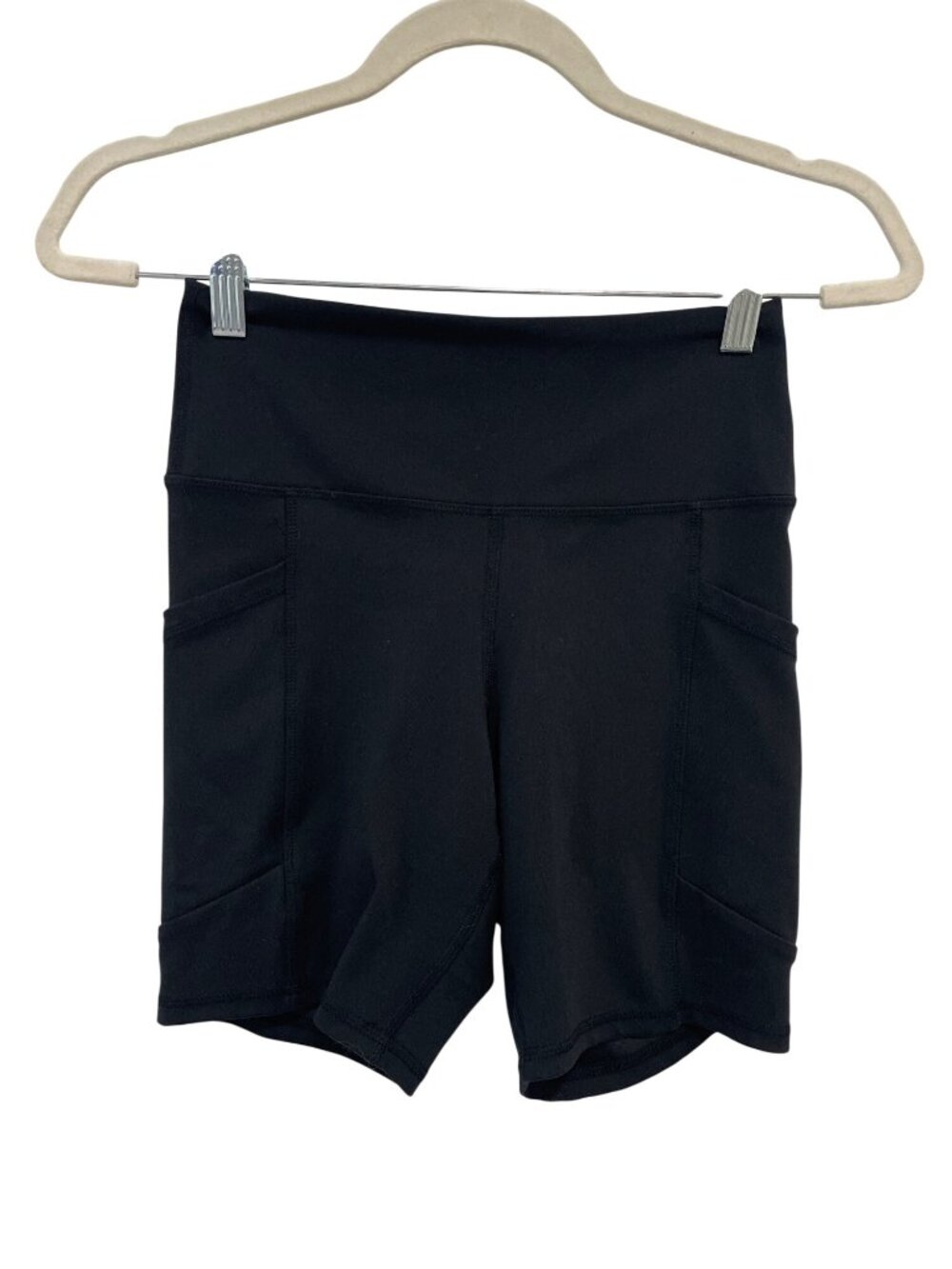 Balance Collection Biker Shorts Medium Pull On High Rise Black Yoga Wear Workout